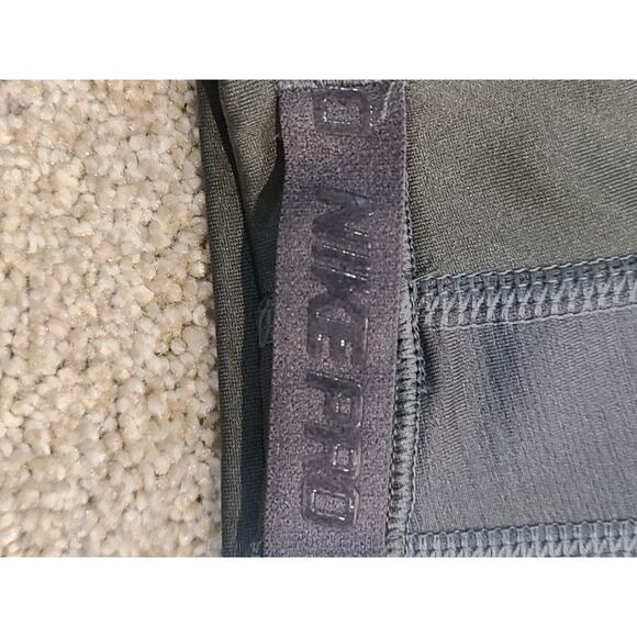 Nike Pro Hyperwarm XS Gray Pants Purple Swoosh - Picture 3 of 5